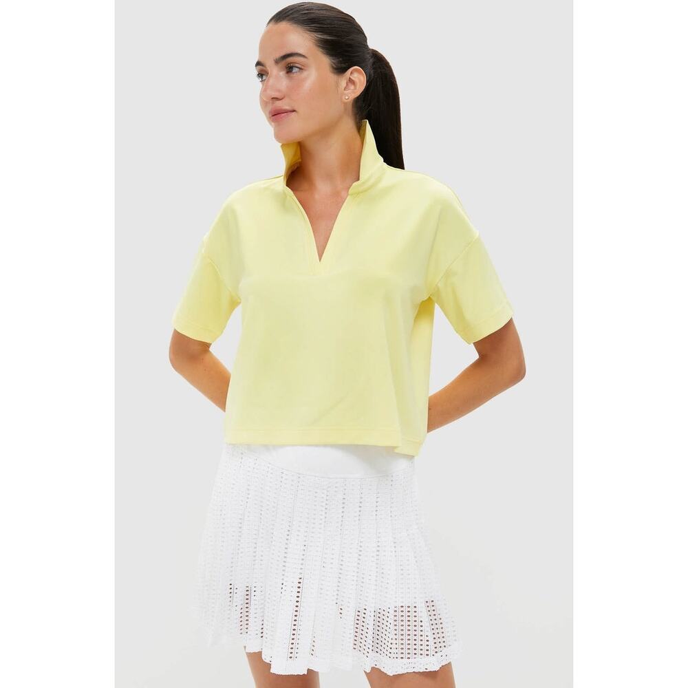 TUCKERNUCK SPORT Lemongrass Cropped Performance Jersey Caroline Polo Size XXL